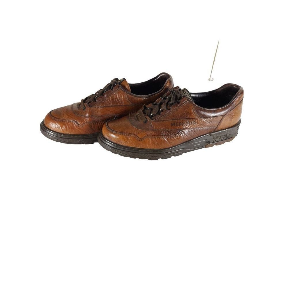Mephisto Women's Match Runoff Air Jet US9,5 Brown Leather Lace-up Oxfords Shoes